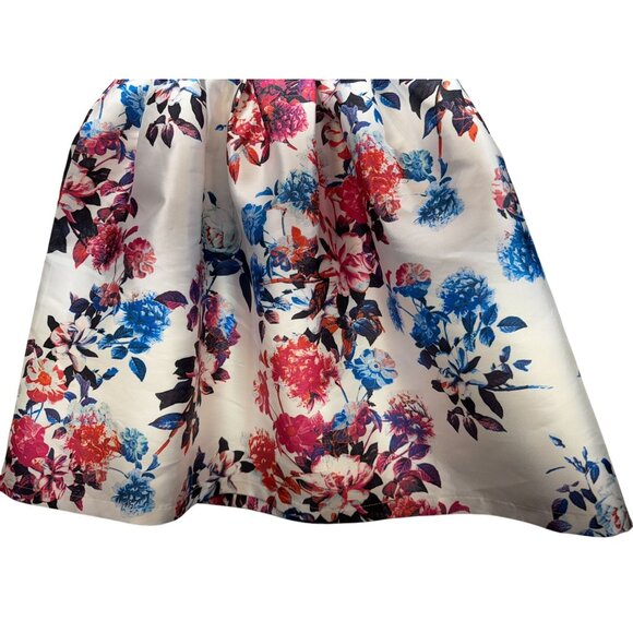 Akira Chicago Black Label Floral Sleeveless Dress V-Neckline & Cross Back Straps - Picture 12 of 13